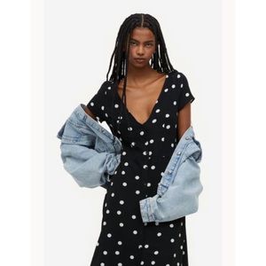 NWT H&M Polka Dot Midi Dress